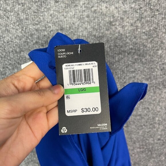 NEW UNDER ARMOUR LOOSE WOMENS SHORTS SIZE LARGE BLUE - Picture 5 of 9